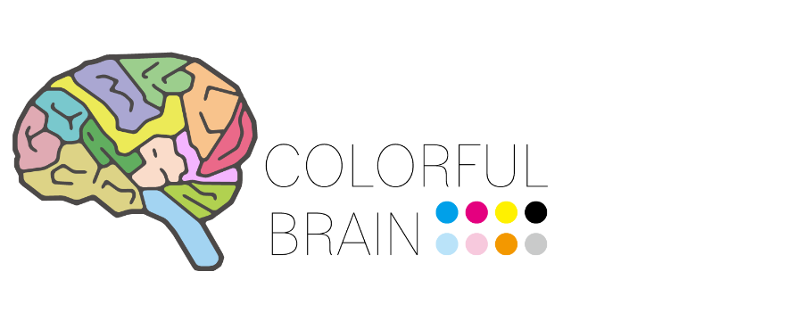 カラフルな脳のイラスト